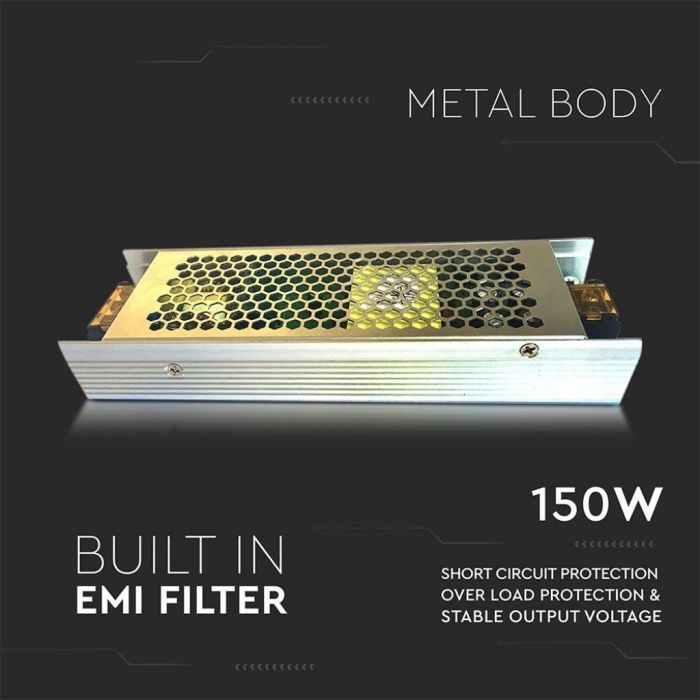 V-TAC VT-20153 150W LED SLIM Netzteil 24V 6.5A IP20 - SKU 3253