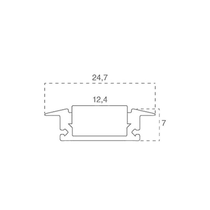 V-TAC VT-8106 profil en aluminium Milky 2MT cover - sku 3350