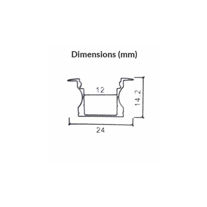 V-TAC VT-8107 profil en aluminium milky 2MT cover - sku 3351
