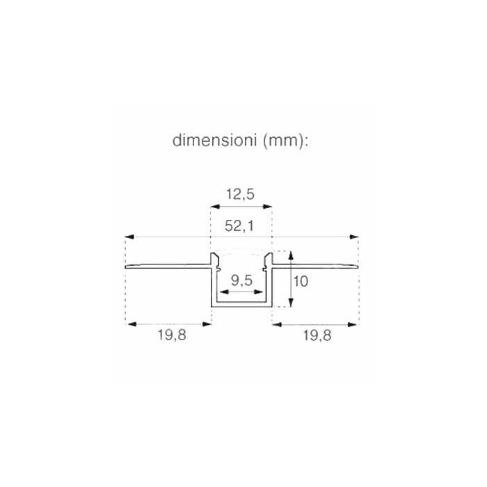 V-TAC VT-8102 profil en aluminium Milky 2MT cover - sku 3360