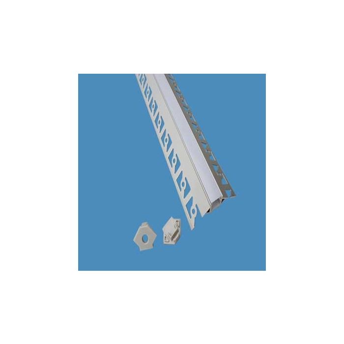 V-TAC VT-8103 Aluminium-eckig Profil Milky Cover - sku 3361