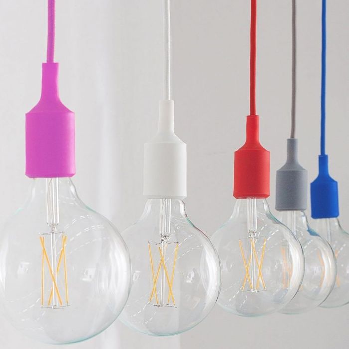 E27 Decoration Pendant Holder 1MT - Mod. VT-7228 SKU 3484 - Orange