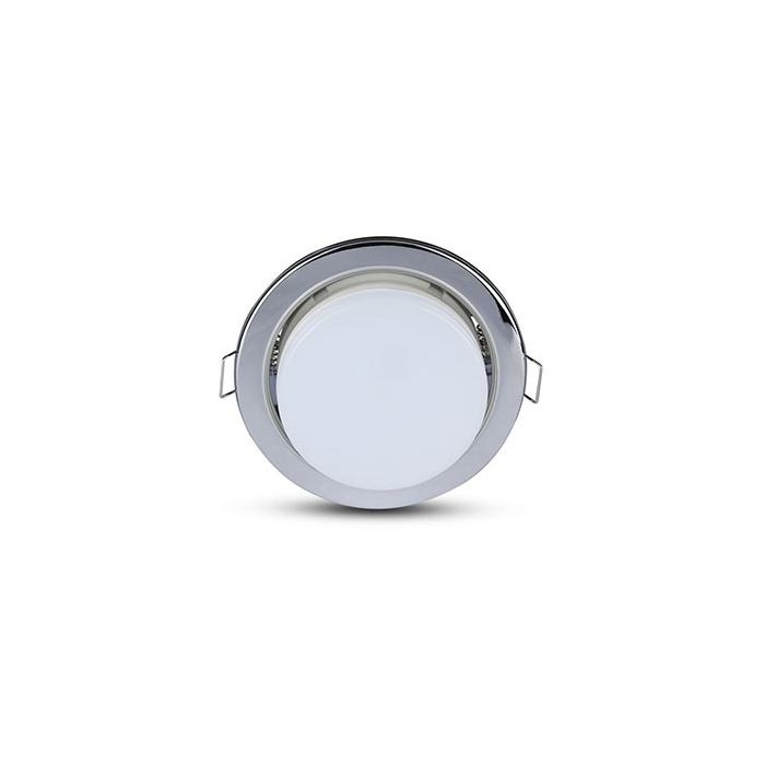 V-TAC VT-715 Portafaretto incasso rotondo cromato per lampade GX53 - SKU 3677