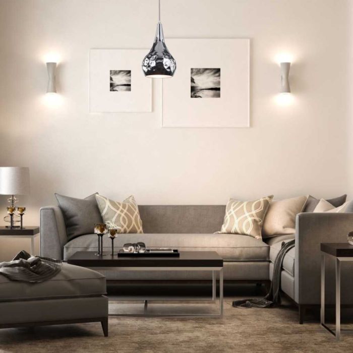 Lumière Pendant 1MT E27 Elegant Stylish Ф160mm - Chrome Cuivre