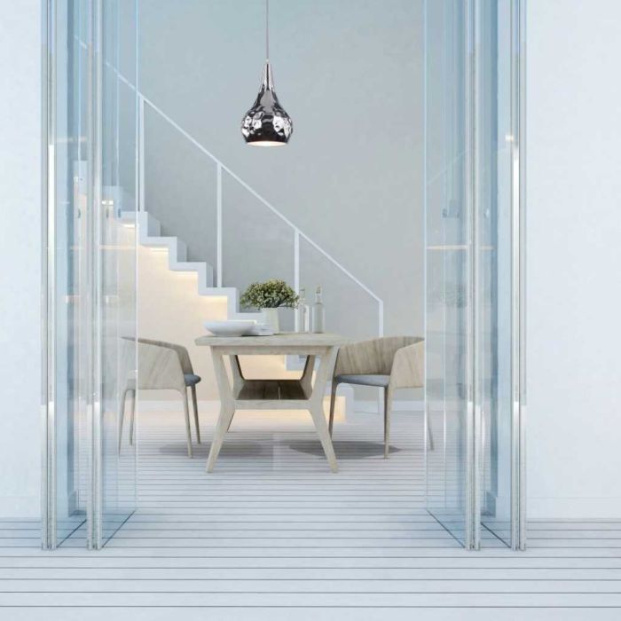 Lumière Pendant 1MT E27 Elegant Stylish Ф160mm - Chrome Cuivre