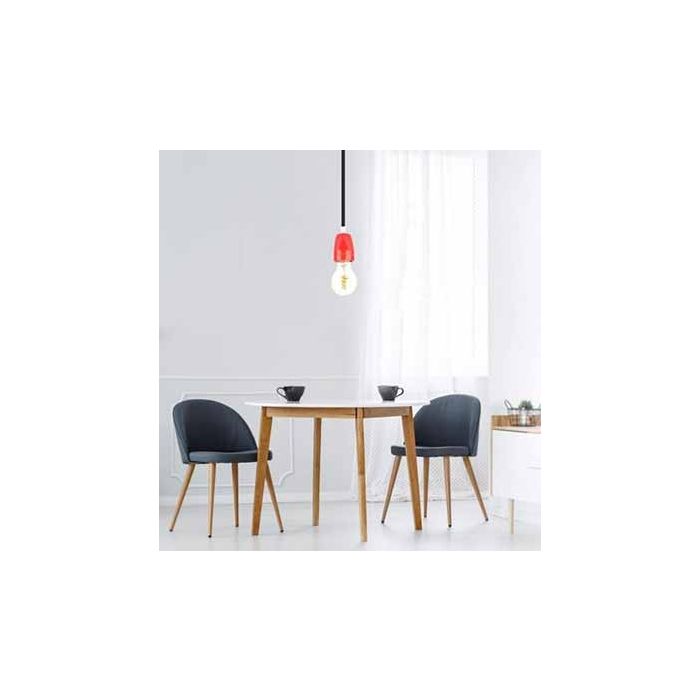 V-TAC VT-799 E27 lamp holder red porcelain IP20 - SKU 3799