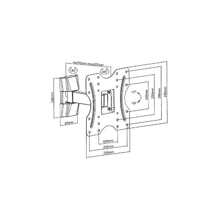 Monitor mount LCD or plasma monitor 23 / 42" - 90KLA27-221