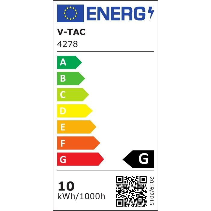 VT-1893 LED Bulb 10W G95 Е27 Thermoplastic White 6000K - 4278