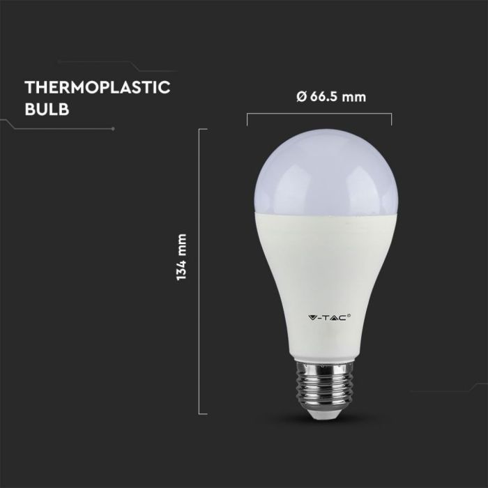 VT-2017 Ampoule LED E27 A65 17W thermoplastique 4500K