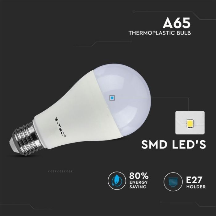 VT-2017 Ampoule LED E27 A65 17W thermoplastique 4500K