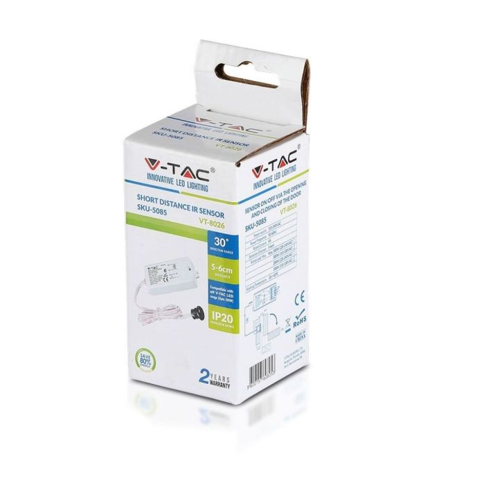 Mouvement Capteur ON/OFF Réaction de porte IP20 Mod VT-8026