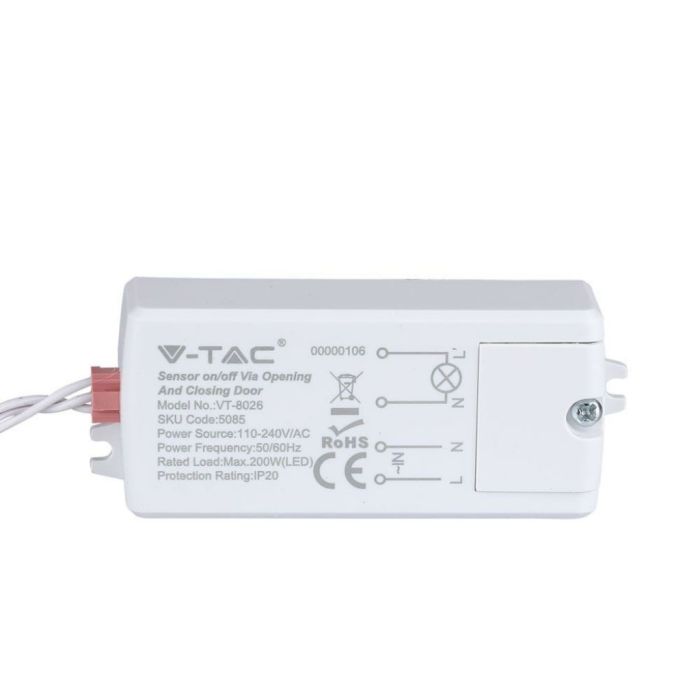 Mouvement Capteur ON/OFF Réaction de porte IP20 Mod VT-8026