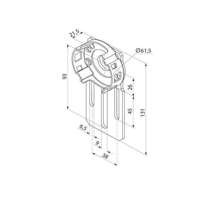 NICE 535.10037 support series Era M Ø 45 mm regulable