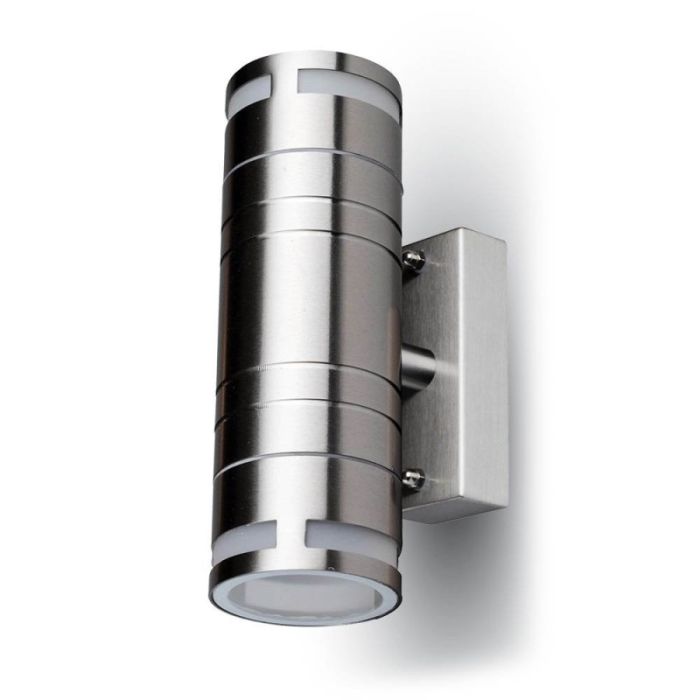 Wall Glass Fitting GU10 Steel Body 2 Way 230V IP44 2xGU10 Mod. VT-7632 - SKU 7504