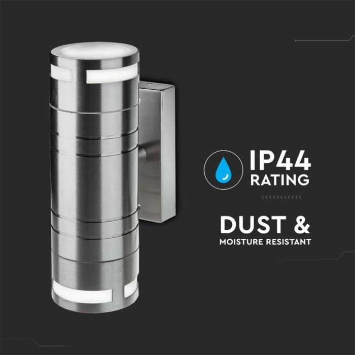 Wall Glass Fitting GU10 Steel Body 2 Way 230V IP44 2xGU10 Mod. VT-7632 - SKU 7504