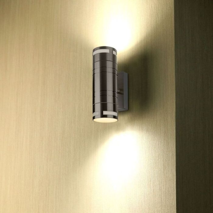 Wall Glass Fitting GU10 Steel Body 2 Way 230V IP44 2xGU10 Mod. VT-7632 - SKU 7504