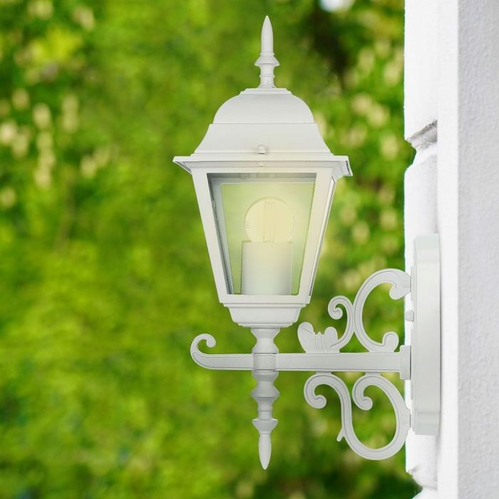 V-TAC VT-761 Garden Wall Groß Lamp IP44 Facing Up E27 Holder Weib - sku 7522