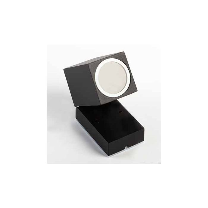V-TA VT-7611 Wall Fitting GU10 adjustable head aluminium black IP44 - sku 7553