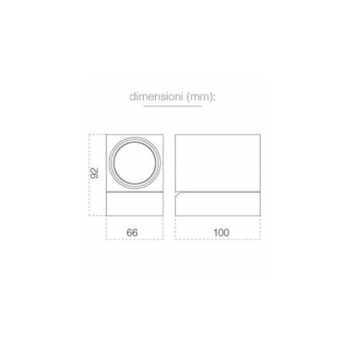 V-TA VT-7611 Wall Fitting GU10 adjustable head aluminium black IP44 - sku 7553