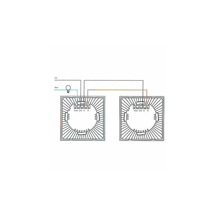 V-TAC VT-5121 touch switch 1-button 2 way black recessed body - sku 8389