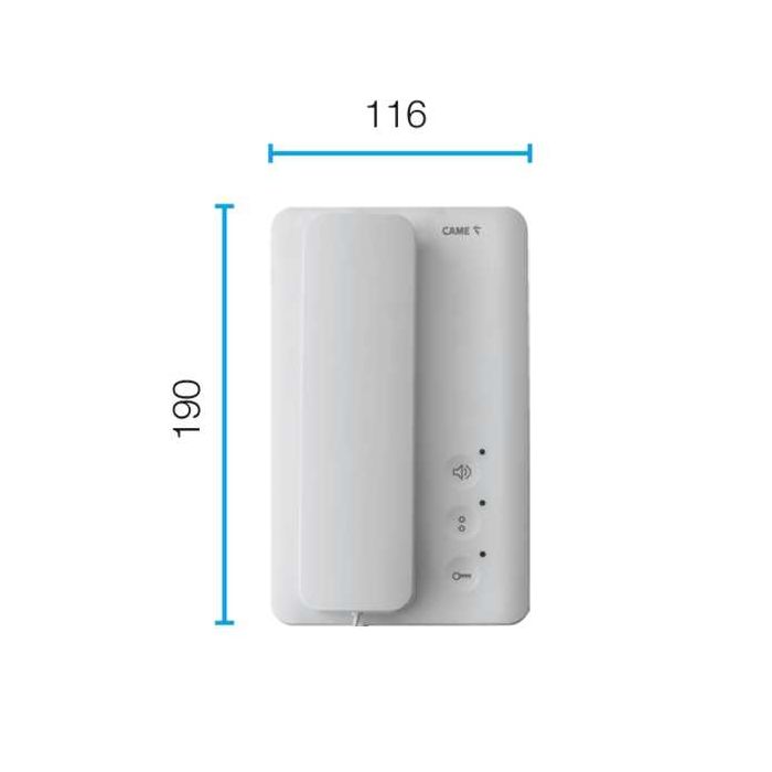 Interphone AGT A CAME 840CA-0040 avec 1 bouton pour système X1