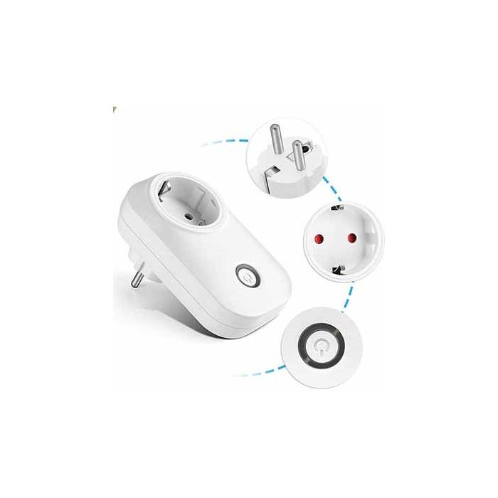 V-TAC Smart Home VT-5001 Prise EU Wi-Fi fonctionne avec smartphone - sku 8415