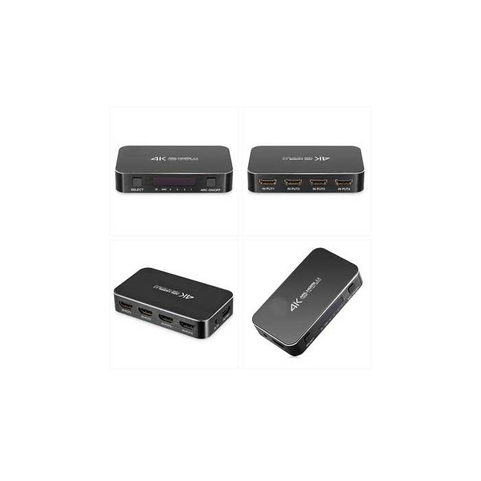 Interrupteur commutateur HDMI 4IN - 1OUT 1.4b 4K UHD 3D