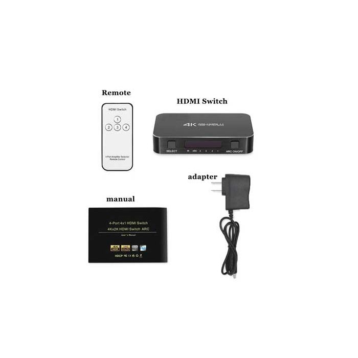 Interrupteur commutateur HDMI 4IN - 1OUT 1.4b 4K UHD 3D