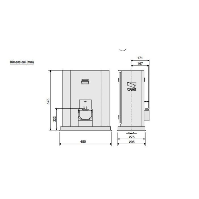 Sliding gate motor gearmotor 3500kg 23mt 400V BY-3500T CAME