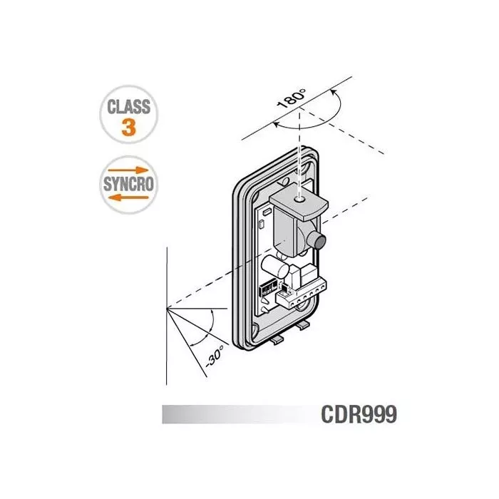 Coppia di fotocellule infrarosso da parete orientabile 10M IP55 CARDIN CDR999