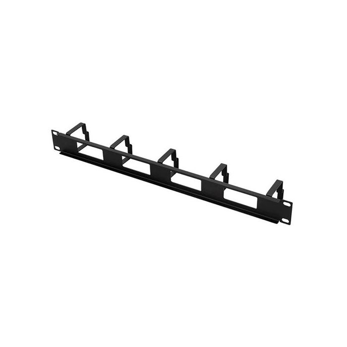 Raccogli cavi con ganci 1U per armadio Rack 19" Nero RAL9005