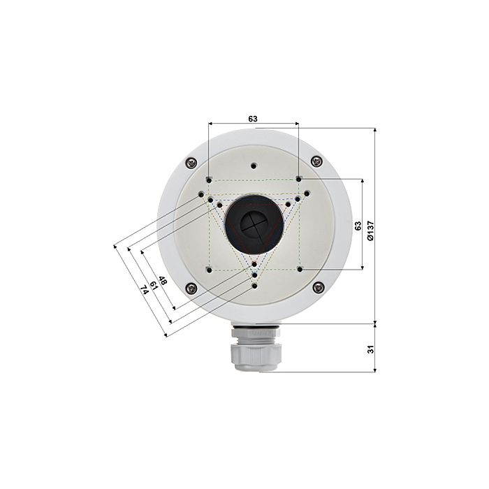 Back box support for dome cameras Hikvision DS-1280ZJ-S