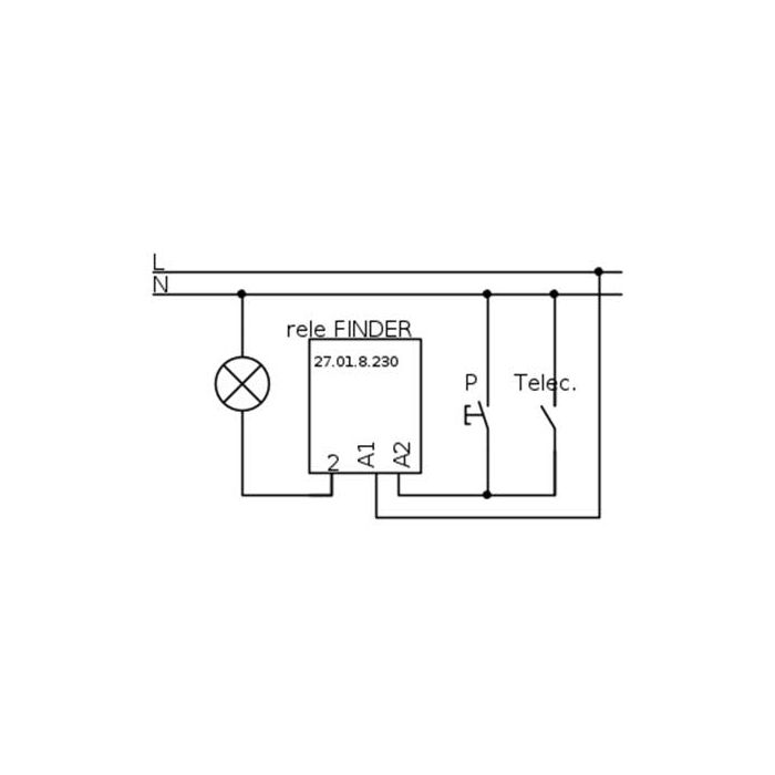 230V Pulse Relay Single pole switch 1 NO 10A Finder 27018230