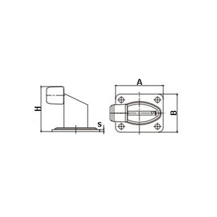 Mechanischer Anschlag zum Schrauben für Schiebetor 139(H)mm