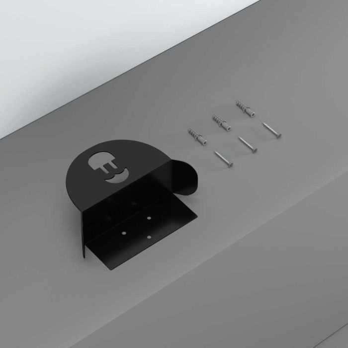 Wallbox supporto murale in metallo per cavo HLD-B - nero