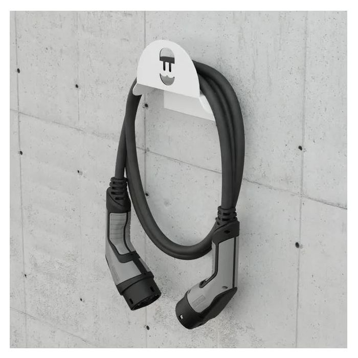 Wallbox supporto murale in metallo per cavo HLD-W - bianco
