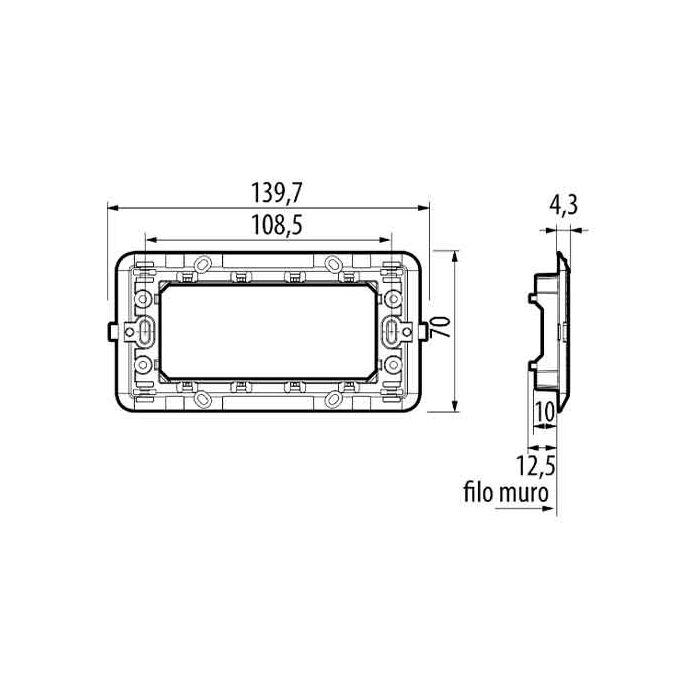 Unterstützung Kompatible Bticino Livinglight 4 modules