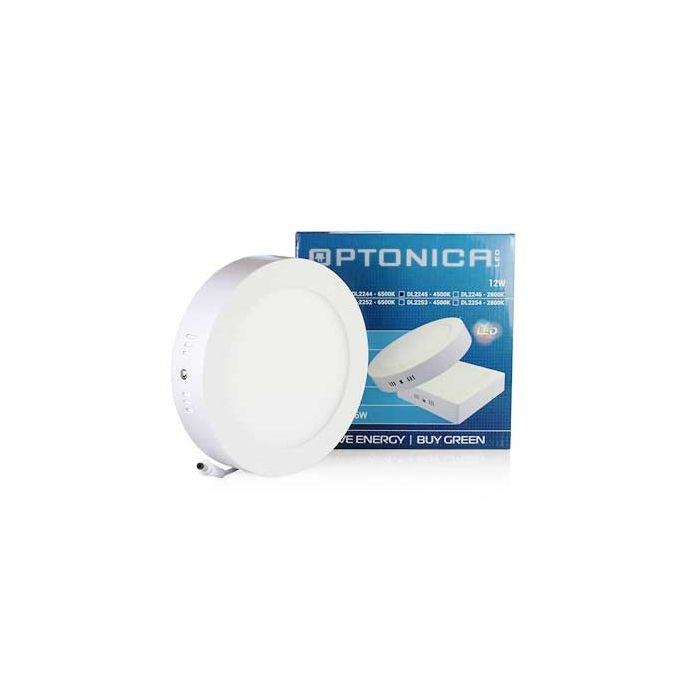Optonica LED 2246 12W LED panel oberfläche rund warmweiß 2700K + Driver