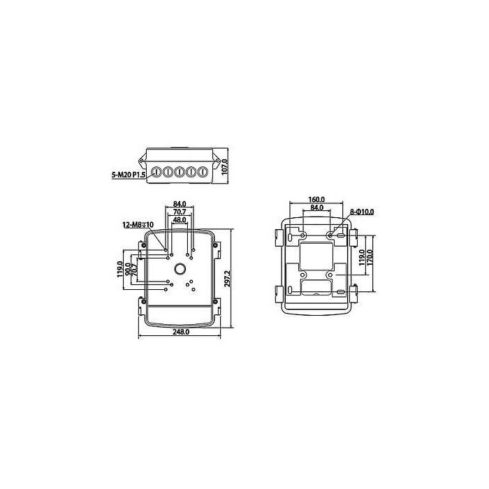 Boîtier box pour camera DAHUA PFA140 IP67 dôme étanche
