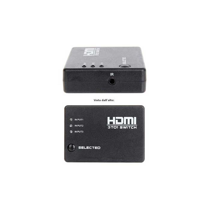 Interrupteur Commutateur HDMI 1.4b 1080p 3D 3IN - 1OUT