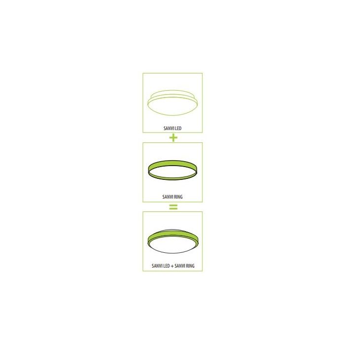 Cadre décoratif pour plafonnier  SANVI Kanlux SANVI RING 16-SR Cod. 26666 - Argent