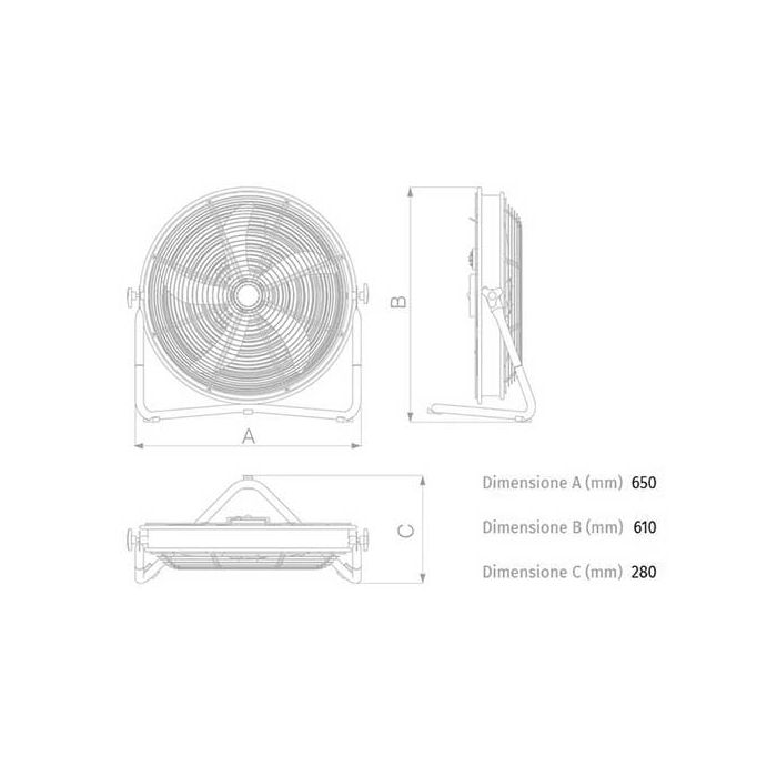 Ventilateur de sol Vortice NORDIK STORM 50/20" - sku 60601