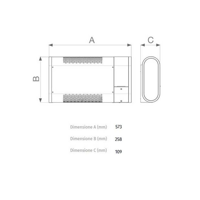Termoconvettore miniaturizzato da parete Vortice MICROSOL 1000-V0 - sku 70572