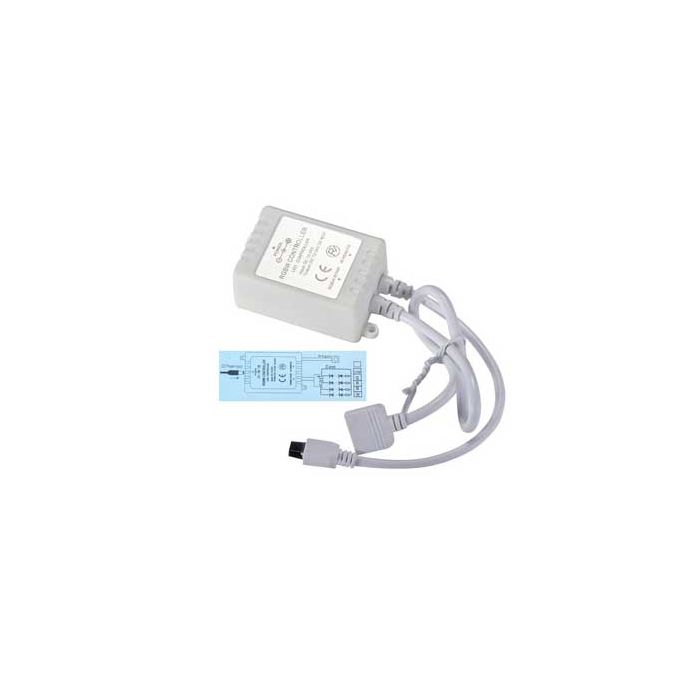 Contrôleur infrarouge RGBW avec télécommande 40 boutons  Mod. 3326