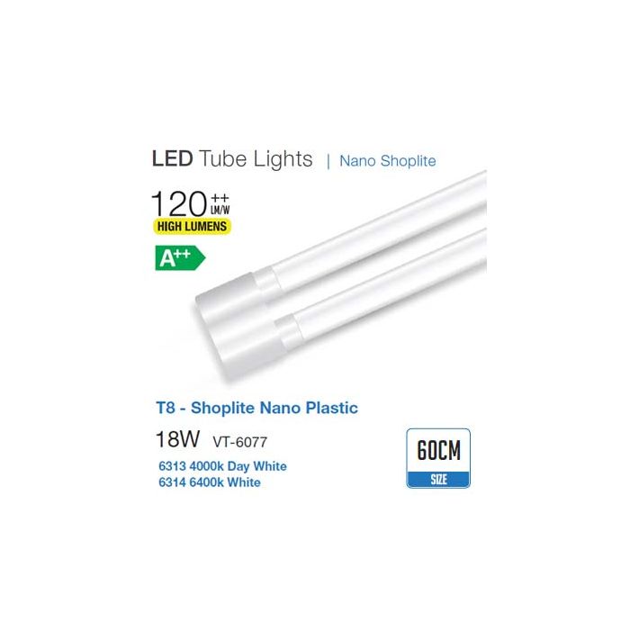 LED - Decke V-TAC Modell Shoplite 18W 60CM Mod. VT-6077 - SKU 6313 Neutralweiß