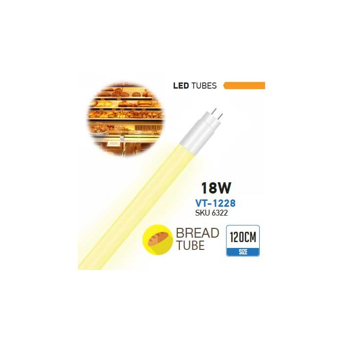 LED BROT Röhre T8 G13 18W 160° 990LM 120CM Kunststoff Mod. VT-1228