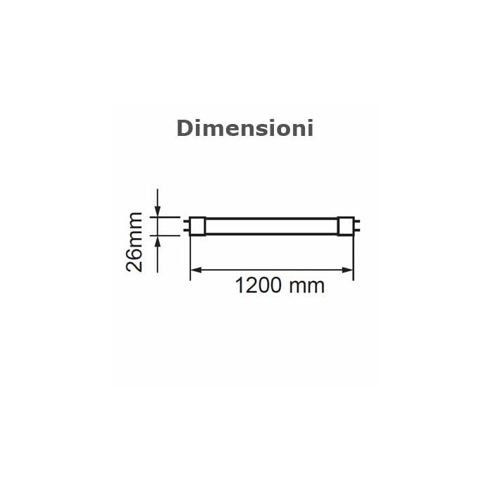 LED SEAFOOD Tube T8 G13 1530LM 18W 120CM Plastic Not Rotatable  Mod. VT-1228