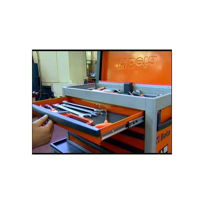 Coffre à cinq tiroirs boîte vide couleur orange Beta C23S-O