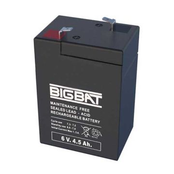 Batteria ricaricabile al piombo 6V 4,5Ah Elan BigBat - sku 00604