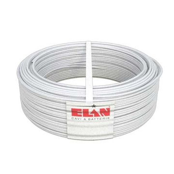 Cavo allarme schermato 2X0,50+4X0,22 in rame guaina in PVC bianco M1 antifiamma 100MT Elan - sku 025041